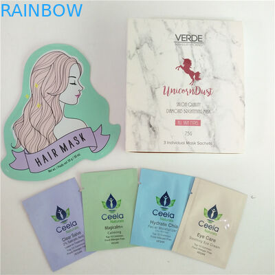 5ml 30ml Hair Mask Packaging Bag Mini Eye Cream Pouch ซองใส่ผลิตภัณฑ์ดูแลผิวพร้อมกล่องกระดาษ