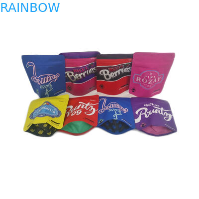 พร้อมส่ง Smell Proof 3.5g Pouch Foil Zipper Soft Touch Edible Resealable Cannabis Flower Packaging Mylar Bag