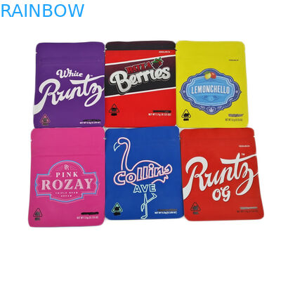 Soft Touch 3.5g Foil Ziplock ถุงพลาสติก Smell Proof Matte 3.5g 7g คุกกี้กัญชา Jefe บรรจุภัณฑ์ Mylar กระเป๋าที่กำหนดเอง