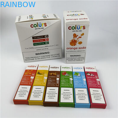 ปากกา Vape Cmyk โฮโลแกรมกระดาษการ์ดแผลกล่องปั๊มร้อน