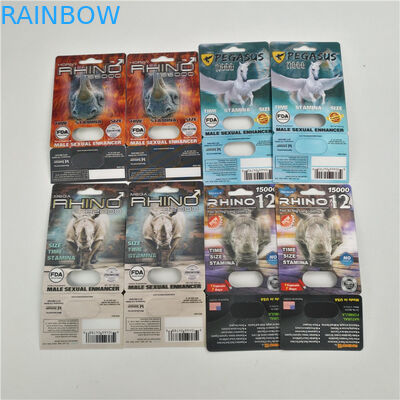3D Rhino PET PP PVC 3d บรรจุภัณฑ์สำหรับแคปซูล