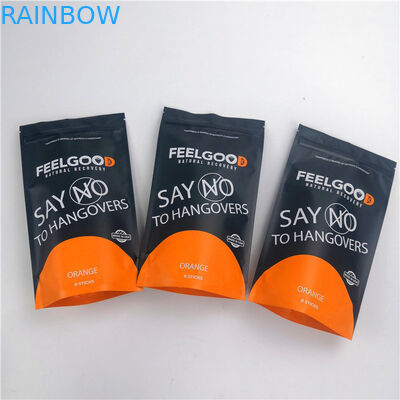 Snack Mylar 120mic Zipper Standing Pouches 20 * 15 * 8cm สำหรับใส่อาหาร