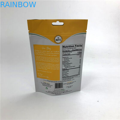 ยืนขึ้นกระเป๋าพร้อมซิปสำหรับแพ็คขนมขบเคี้ยวบรรจุภัณฑ์ถั่วพิมพ์ถุงบรรจุภัณฑ์ Zip Lock Pouch
