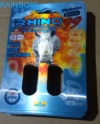 บัตรบรรจุภัณฑ์ยา CMYK Rhino 69 3D ที่รีไซเคิลได้