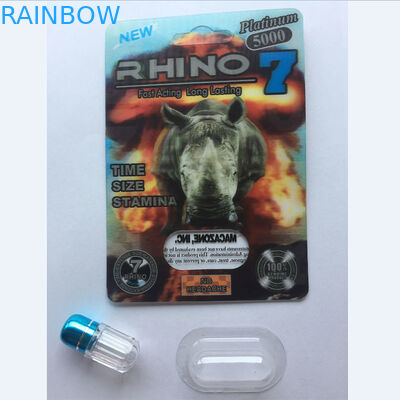 ฝาโลหะขวดยาพลาสติกสีสันสดใสสำหรับ FX 9000 Rhino 7 SWAG Capsule Bullet ขวดยาพลาสติกใส
