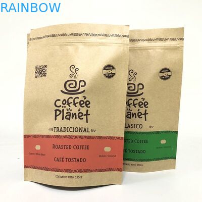 กันกลิ่น CMYK 120gsm กระดาษคราฟท์ถุงฟอยล์ซิปปิดผนึกได้