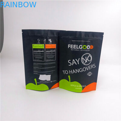 ราคาโรงงานยืนขึ้นถุงกั้นด้วยชิปฉีกขาดบรรจุถุงซิป