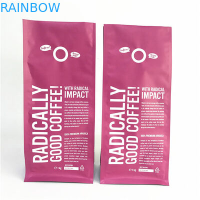 อลูมิเนียมฟอยล์ VMPET BPA ฟรี Side Gusset Bags 400ml พร้อมวาล์ว