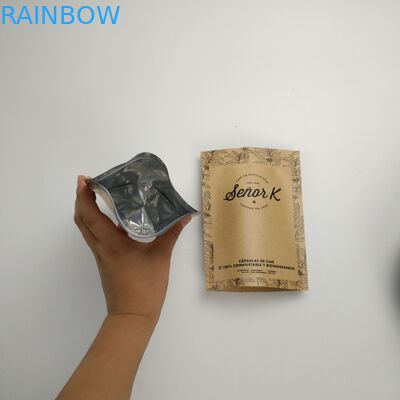 ยืนขึ้น Ziplock Mylar บรรจุภัณฑ์ถุงกาแฟผู้ผลิตกระดาษคราฟท์สีน้ำตาลถุงกาแฟ 12oz พร้อมวาล์ว