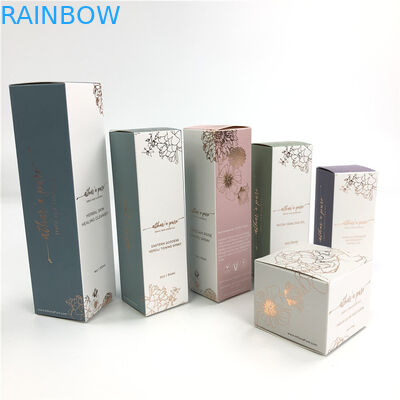 กระดาษแข็งสีขาวเครื่องสำอางกล่องกระดาษปั๊มร้อนครีมหน้าใส