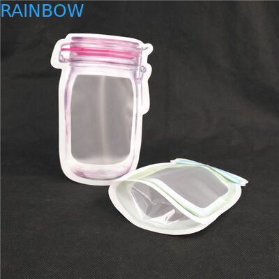 โลโก้การพิมพ์รูปทรงพิเศษ Food Grade Juice Milk Jelly Liquid Stand up Bottle Shape Sachets