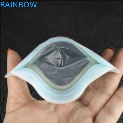 โลโก้การพิมพ์รูปทรงพิเศษ Food Grade Juice Milk Jelly Liquid Stand up Bottle Shape Sachets