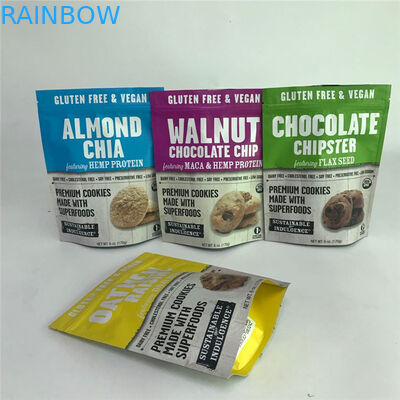 การพิมพ์ดิจิตอลอลูมิเนียมฟอยล์เคลือบด้านผนึกยืนขึ้นถุงถุงบรรจุภัณฑ์อาหาร