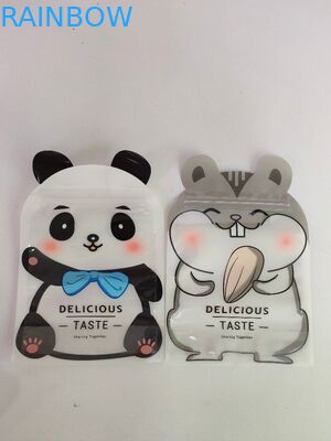 มันวาวยืนขึ้นถุงบรรจุภัณฑ์ถุงที่กำหนดเองที่มีรูปร่างพิเศษ