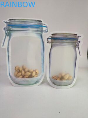 ถุงรูปทรงพิเศษมันยืนขึ้นถุงด้วยถุงพลาสติกซิปสำหรับบรรจุภัณฑ์ถั่ว