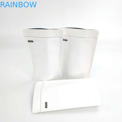 OEM Custom 1/8 OZ โลโก้สีขาวขนาดอลูมิเนียมฟอยล์แบบผนึกได้ 120 ไมครอนกระดาษคราฟท์ยืนขึ้นถุงบรรจุภัณฑ์