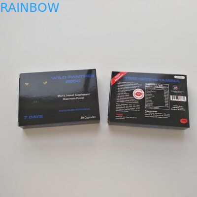 กระดาษการ์ดสีขาวพิมพ์แบบกำหนดเองกล่องบรรจุภัณฑ์ยาดูแลสุขภาพ