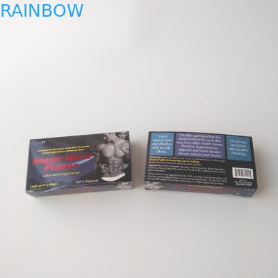 กระดาษการ์ดสีขาวพิมพ์แบบกำหนดเองกล่องบรรจุภัณฑ์ยาดูแลสุขภาพ