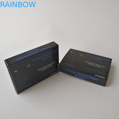 กระดาษการ์ดสีขาวพิมพ์แบบกำหนดเองกล่องบรรจุภัณฑ์ยาดูแลสุขภาพ