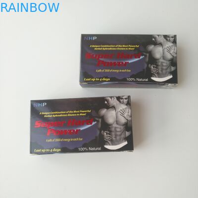 กระดาษการ์ดสีขาวพิมพ์แบบกำหนดเองกล่องบรรจุภัณฑ์ยาดูแลสุขภาพ