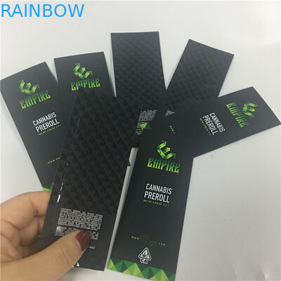 การพิมพ์ดิจิตอล Preroll บรรจุภัณฑ์มันวาวถุง Mylar อลูมิเนียมฟอยล์ที่กำหนดเองกลิ่นหลักฐาน Ziplock ซิการ์ร่วมบรรจุภัณฑ์