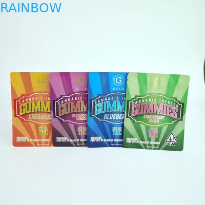 การพิมพ์ดิจิตอลกระเป๋าปิดผนึกสามด้านกระเป๋าแบนแบบกำหนดเองพร้อมซิป