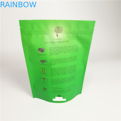 เกรดอาหารยืนขึ้นถุงบรรจุกาแฟรีไซเคิลพร้อมซิป