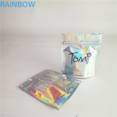 ถุงบรรจุภัณฑ์เครื่องสำอางโฮโลแกรมแบบกำหนดเองพร้อมซิป