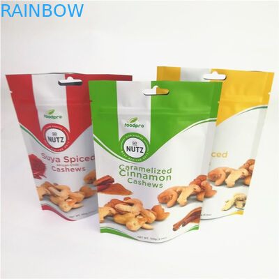 เคลือบอลูมิเนียมฟอยล์ที่กำหนดเองได้รับการยอมรับยืนขึ้นกระเป๋าด้วยซิป