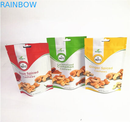 เคลือบอลูมิเนียมฟอยล์ที่กำหนดเองได้รับการยอมรับยืนขึ้นกระเป๋าด้วยซิป