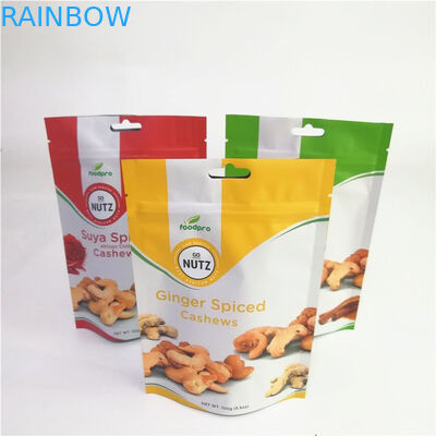 เคลือบอลูมิเนียมฟอยล์ที่กำหนดเองได้รับการยอมรับยืนขึ้นกระเป๋าด้วยซิป