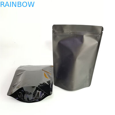 อลูมิเนียมฟอยล์เคลือบด้านหรือมันวาวที่กำหนดเองได้รับการยอมรับยืนขึ้นกระเป๋าด้วยซิป