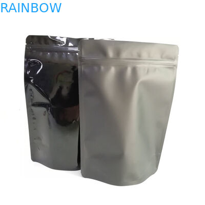 อลูมิเนียมฟอยล์เคลือบด้านหรือมันวาวที่กำหนดเองได้รับการยอมรับยืนขึ้นกระเป๋าด้วยซิป