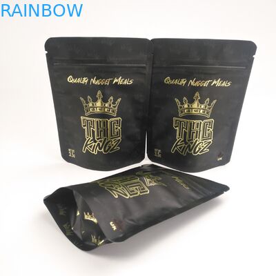 การพิมพ์ดิจิตอลกลิ่นหลักฐาน 3.5g ดอกไม้แห้งกัญชาบรรจุภัณฑ์ถุงฟอยล์ Mylar ถุงฟิล์มสัมผัสนุ่ม