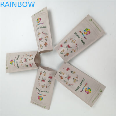 ถุงปลากระดาษคราฟท์ย่อยสลายได้ทางชีวภาพ 100% พร้อมซิปผนึกสำหรับเคี้ยวหมากฝรั่ง