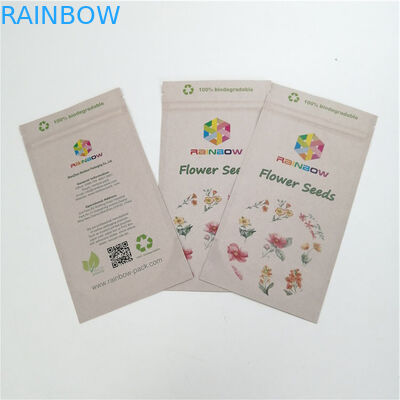 หมากฝรั่งที่ย่อยสลายได้ทางชีวภาพถุงกระดาษคราฟท์แบบกำหนดเองสำหรับบรรจุภัณฑ์วัชพืช 1oz 1 / 2oz