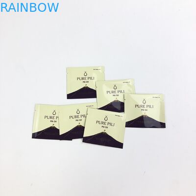 อลูมิเนียมฟอยล์พิมพ์แบบกำหนดเองซองเครื่องสำอางปิดผนึกสามด้านสำหรับบรรจุภัณฑ์ตัวอย่าง