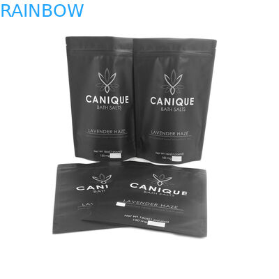 ถุงกันกลิ่นถุงซิปเกรดอาหารเมล็ดพันธุ์ดอกไม้แห้งโลหะเงินเงาโลโก้ที่กำหนดเอง 16OZ Bath Salt Mylar Bag