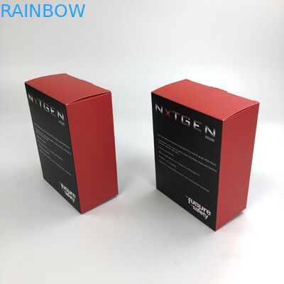 ฟิล์ม UV แบบกำหนดเองด้วยกระดาษแข็งสีขาวความหนา 400g สำหรับของเล่นบรรจุภัณฑ์กล่องกระดาษขวดสเปรย์