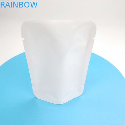 ซีลความร้อนแบบผนึกที่กำหนดเองไม่มีซิป Doypack Reseal Pouch ยืนขึ้นกระเป๋าเมล็ดพันธุ์ดอกไม้สีขาว PE NY ถุงบรรจุภัณฑ์วัสดุ