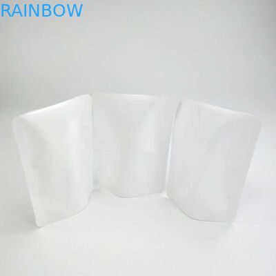 ซีลความร้อนแบบผนึกที่กำหนดเองไม่มีซิป Doypack Reseal Pouch ยืนขึ้นกระเป๋าเมล็ดพันธุ์ดอกไม้สีขาว PE NY ถุงบรรจุภัณฑ์วัสดุ