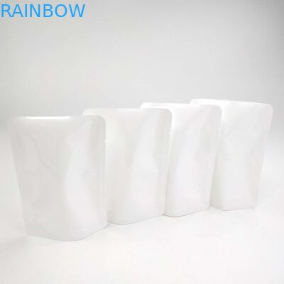 ซีลความร้อนแบบผนึกที่กำหนดเองไม่มีซิป Doypack Reseal Pouch ยืนขึ้นกระเป๋าเมล็ดพันธุ์ดอกไม้สีขาว PE NY ถุงบรรจุภัณฑ์วัสดุ