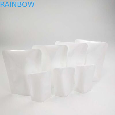 ซีลความร้อนแบบผนึกที่กำหนดเองไม่มีซิป Doypack Reseal Pouch ยืนขึ้นกระเป๋าเมล็ดพันธุ์ดอกไม้สีขาว PE NY ถุงบรรจุภัณฑ์วัสดุ