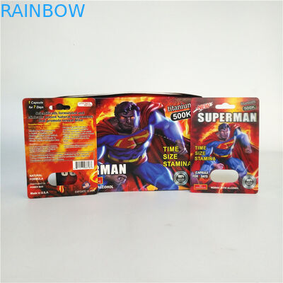 บรรจุภัณฑ์บัตรตุ่มพิมพ์แบบกำหนดเอง Black Panther 3D Card สำหรับแคปซูลพร้อมกล่อง