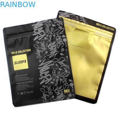 พิมพ์โลโก้ส่งเสริมการขายซิปเสื้อยืดซิปล็อคใส Opp บรรจุภัณฑ์การ์เม้นท์ถุงโพลี