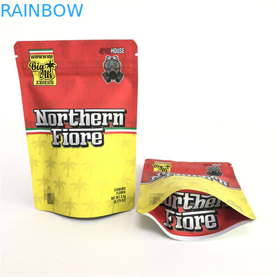Gummy Mylar PE CMYK 180mic Herbal Stand Up Bag Offset Printing