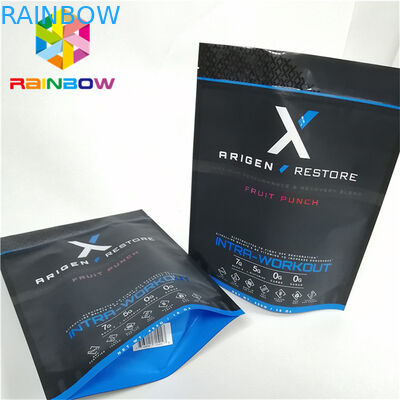 ถุงกระดาษขนาดเล็กยืนขึ้นด้วยถุงกระดาษแบบแบน ziplock พร้อมพิมพ์รอยหยักแบบกำหนดเอง