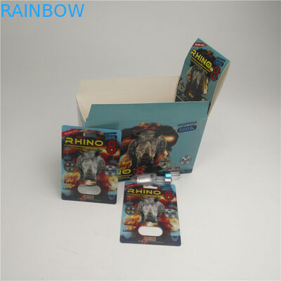 MOPP 350g ความหนา Blister การ์ด 3d Rhino Male Enhancement Pill