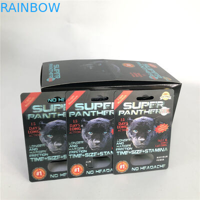 พลาสติก Super Panther Pill Blister 3D Lenticular Card CMYK