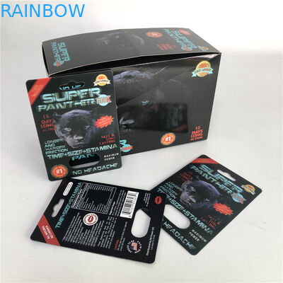 พลาสติก Super Panther Pill Blister 3D Lenticular Card CMYK